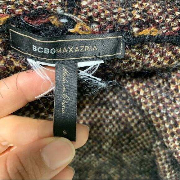 BCBGMAXAZRIA eyelash multicolor open duster chain sweater cardigan size‎ small - Picture 8 of 10